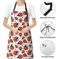 thumbnail image 6 of Pofeuu Red Ladybugs Print Waterproof Apron with Pockets Adjustable Cooking Aprons Kitchen Bib for Baking Household Cleaning, 6 of 8