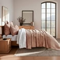 thumbnail image 2 of EVERGRACE Luxury Velvet Quilt Set King Size 3 Piece, Soft Cross-Stitch Velvet Comforter Set with Pillow Shams, Lightweight Coverlet Bedspread Bedding Set for All Seasons, Terracotta Clay, 2 of 8
