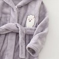 thumbnail image 5 of zuwimk Kids Bathrobe, Toddler Hooded Soft Towel Robe for Girls Boys Terry Cloth Robes Sleepwear(Grey,9-10 Years), 5 of 6