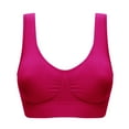 thumbnail image 4 of Everyday Bras for Women Maternity Bra Padded Womens Bras Sexy Bra Comfort Non Removable Padded Sports Bras for Women Womens Bra Push up Women Sports Bra Thin Sports Bra Sports Bra Girls Hot Pink 3XL, 4 of 5
