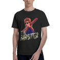 thumbnail image 1 of Stranger Things Steve The Babysitter Portrait Men's Basic Short Sleeve T-Shirt Black 3X-Large, 1 of 5