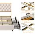Homfa Full Storage Bed Frame with 4 Drawers, Platform Bed Frame with