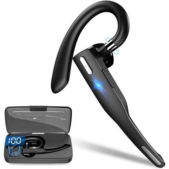 Runbaixing In-Ear Wireless Mono Headset with Charging Case, Black