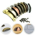 thumbnail image 4 of Ruibeauty 4Pcs Antique Drawer Shell Handle Tin Sheet Retro Semicircle Home Decoration, 4 of 5