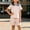 Beige, variant on Girls Sailor Collar Summer Outfit, Button Front Short Sleeve Top and Pocketed Elastic Waist Shorts Preppy Set for Kids 1-10 Years Old Navy 1 Years