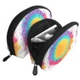 thumbnail image 3 of Portable Bags Clutch Pouch Zipper Smooth Built-In Compartment For Travel Vacation Business Camping Tie-Dye Pattern Bright Colors, 3 of 7