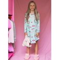 thumbnail image 6 of Oudiya Girls Long Sleeve Nightgowns Soft Print Pajamas Sleepwear Nighties for Kids 4-12, 6 of 7
