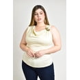 thumbnail image 1 of Blusa satinada con broche Roman Fashion /Tallas Extras, 1914 (Amarillo) amarillo 40, 1 of 5