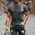 thumbnail image 2 of Birdeem Chemises pour Hommes Col Rond Imprimé Décontracté Manches Courtes T-Shirt Blouse, 2 of 12