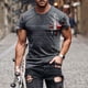 thumbnail image 2 of Mens Casual Pantalones Cortos Impresos Cuello Redondo Suéter Deportes Tee, Fitness Y Casual Hombres Camisetas, 2 of 5