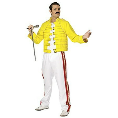 Freddie Mercury Wembley Stadium Queen Costume Jacket Pants Yellow Concert White