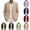 Khaki, variant on Mens Casual Blazer Lightweight Big And Tall One Button Sport Coats Summer Suit Jacket For Beach Wedding Daily Wear