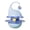 Blue, variant on PrimeGo Interactive Tumbler Cat Toy Funny Puzzle Cat Food Dispenser with Fluffy Ball And Bell Self Play Kitten Enrichment Toy for Indoor Cats