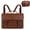 Brown, variant on 15.6" Laptop Bag, PU Leather Backpack Briefcase, Waterproof Messenger Bag with Compartments for 15–16" Laptops, Work Travel