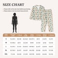 thumbnail image 4 of Honeii Summer Dinosaur print Women's Pajama Sets Long Sleeve Button Down Sleepwear Nightwear Soft Pjs Lounge Sets-X-Large, 4 of 7
