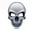 White skull-Green light, variant on Halloween Mask LED Light Up Scary Skull Mask Costume Cosplay EL Wire Halloween Party