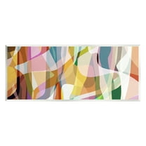 Stupell Industries Layered Contemporary Shapes Abstract Painting Unframed Art Print Wall Art, 17 x 7