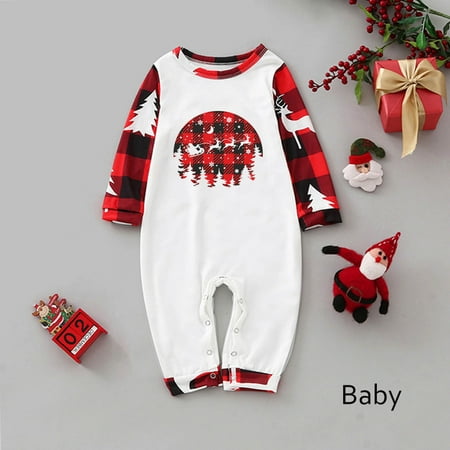 

women Christmas pajamas for family matching outfits son daughter sets soft Red Christmas Baby Kids Child Printed Top+Pants Family Matching Pajamas Set