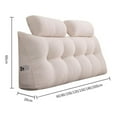 thumbnail image 6 of Bed Cushion Backrest with Headrest, with Side Compartment & Removable Washable Cover, Back Cushion Bed Wedge Headboard Cushion, Back Support Cushion, 6 of 7