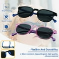 thumbnail image 5 of LifeArt 2 Pack Kids Sunglasses UV Protection Flexible Shades with Strap for Boys and Girls Age 3-12 (Black Blue+Pink Purple), 5 of 5
