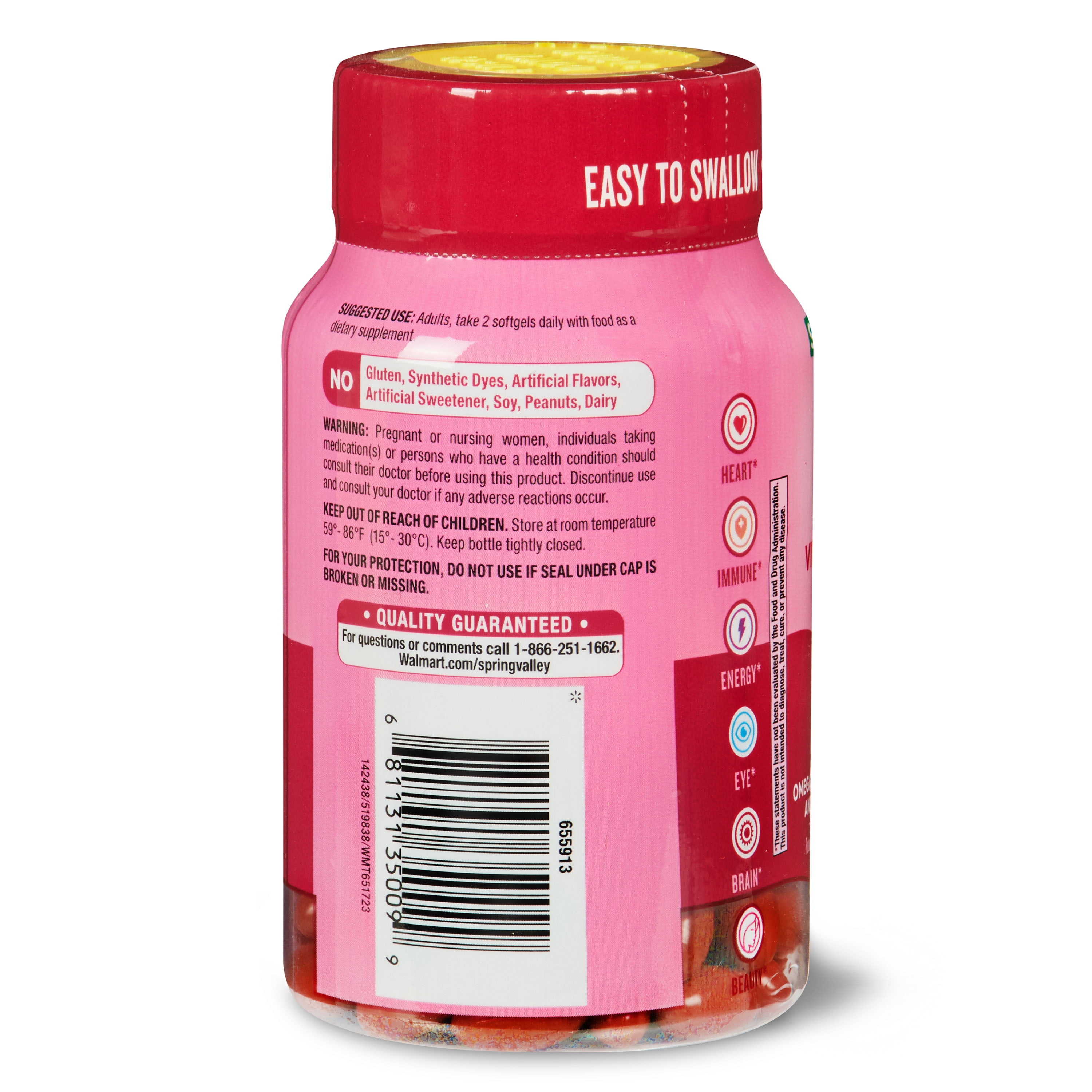 Spring Valley Women's Complete Multi Vitamin Plus Omega-3 Mini Soft gels, 90 Ct