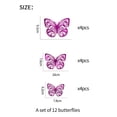 thumbnail image 6 of XMMSWDLA Wallpaper 12pcs 3d Metal Texture Hollow Butterfly Wall Stickerhot Pink Today Prime, 6 of 6