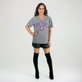 thumbnail image 3 of Women's Gameday Couture  Gray Orlando City SC Relaxed Iconic Edge Rhinestone V-Neck T-Shirt, 3 of 7