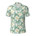 thumbnail image 2 of Daiia Lilies Flowers Pattern Men’s Polo Shirts,Solid Deck Shirt,Classic Fit, Breathable Cotton Polo for Casual and Sport Wear-4X-Large, 2 of 9