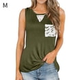 thumbnail image 1 of Camiseta Mujer Sin Mangas Tank Top Pocket Camiseta De Algodón, Encaje, Verde, M Vogacara AP001700-07, 1 of 5