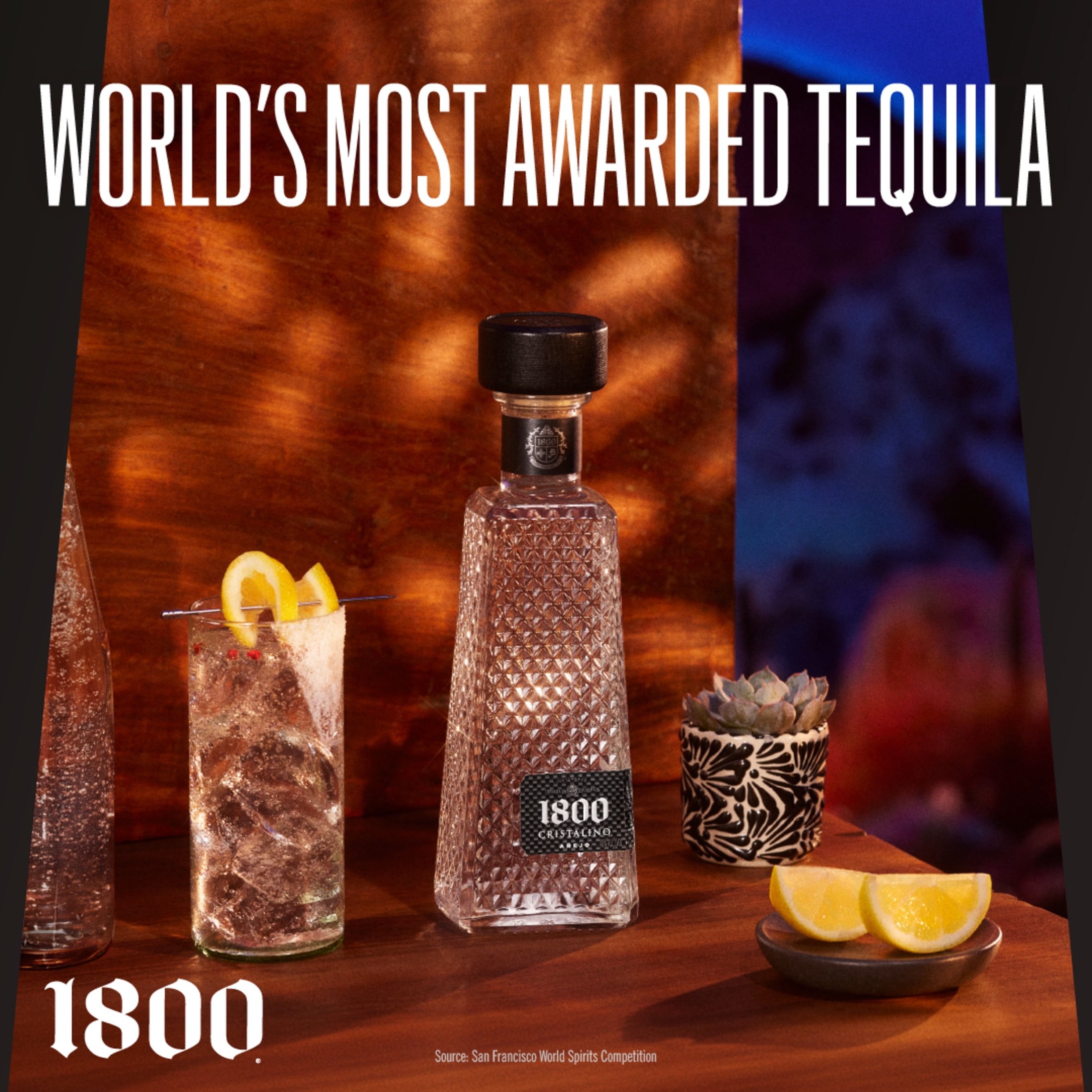 1800 Tequila Cristalino, 375 ml Glass Bottle, 40% ABV - Walmart.com