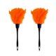 thumbnail image 1 of Plumeros de plumas de pavo para limpiar persianas del hogar, cocina, coche, oficina, respetuoso con el medio ambiente, reutilizable (2 piezas naranja), 1 of 5