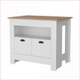 thumbnail image 3 of Kitchen Island with 2 Doors & 3 Shelves, White | Medium (40-55in) | Stationary Kitchen Islands, 3 of 6