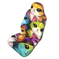 thumbnail image 3 of Cat Art Cute Pop Kitty Car Seat Covers Stretch Car Seat Protectors Universal Fit, 3 of 7