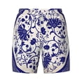 thumbnail image 4 of Lsque Mens Swim Trunks Blue And White Porcelain Pattern Pattern - Bathing Suit Compression Liner - Beach Swim Shorts Swimwear - (S-3XL) - Stretch Quick Dry -Large, 4 of 9