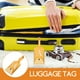 thumbnail image 5 of Etiquetas de equipaje de cuero sintético para maletas, etiquetas para bolsas de viaje con cubierta de privacidad, ideales para mujeres, bonitas y decorativas, esenciales de viaje en color naranja, 5 of 8