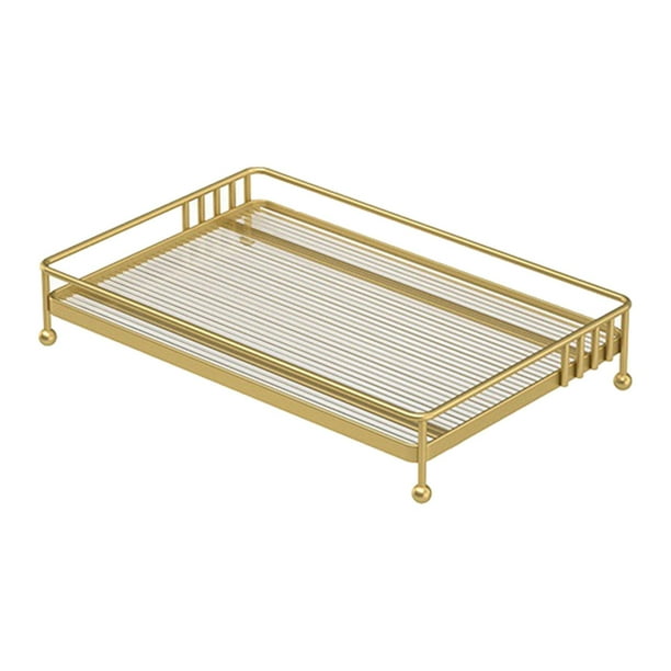 Organizador de maquillaje para tocador, baño, encimera, organizador de brochas, bandeja Una sola capa