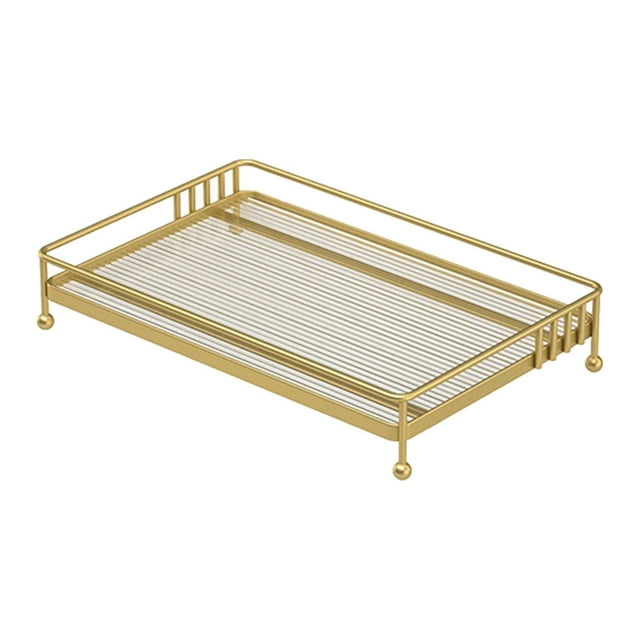 Organizador de maquillaje Sunnimix Caja de almacenamiento Bandeja de tocador de baño Organizador de encimera