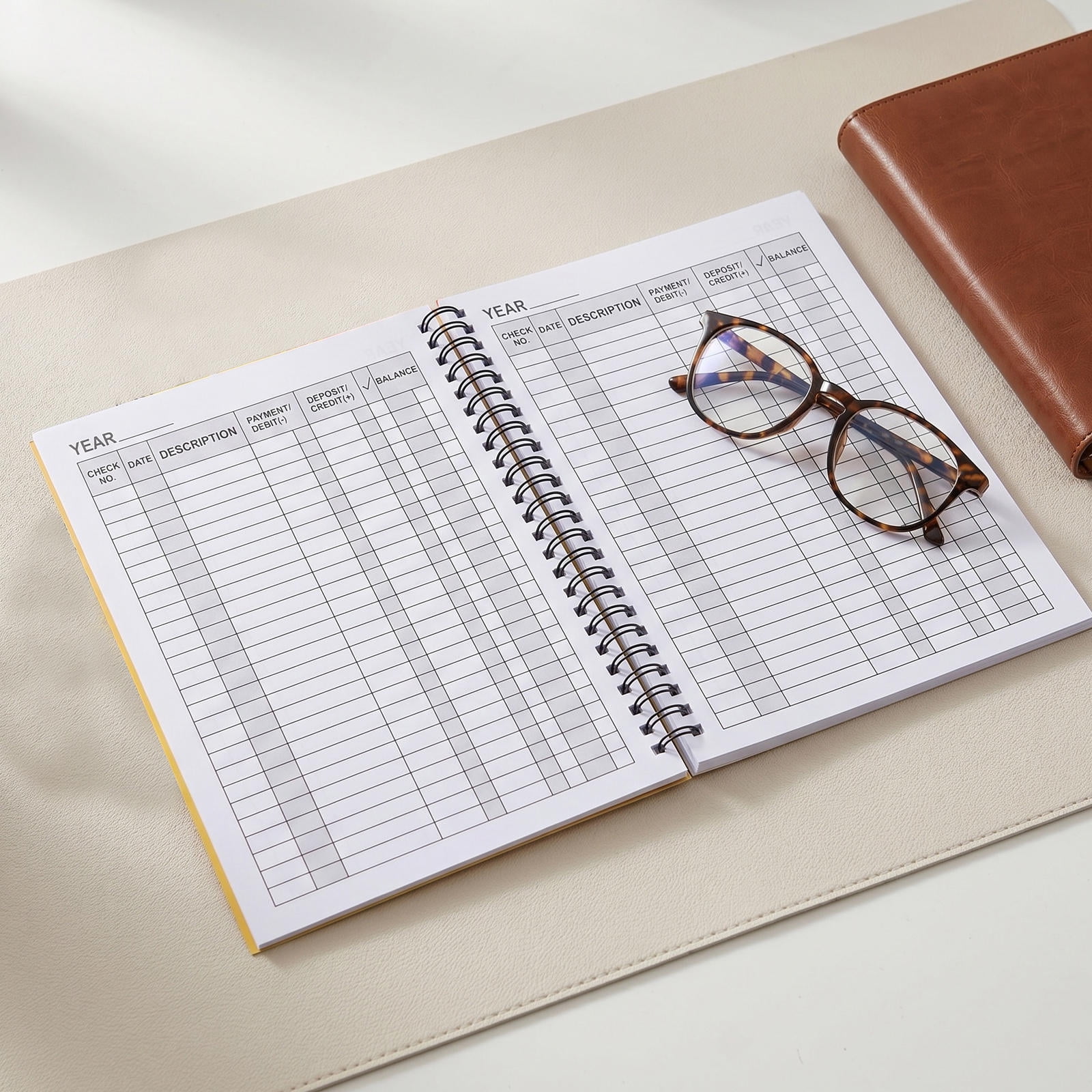 COOPHYA Personal and Business Checking Account Book with Clear Layout for Easy Financial Tracking and Record Keeping
