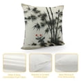thumbnail image 4 of Leisuo Decorative Rectangle Throw Pillow Cover Bush Japanese Original Watercolor Ink Stem Painting Plant Asian White Nature Lumbar Pillow Case for Couch Sofa Chair, 4 of 5