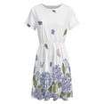 thumbnail image 4 of Hydrangea Purple Floral Women's Dress Short Sleeve Summer Sundress Summer Women Clothes, 4 of 7