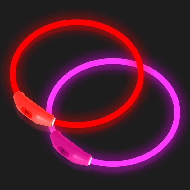 NOVKIN 2-Pack LED Collar para perros, light up dog collars, Novkin Novkin