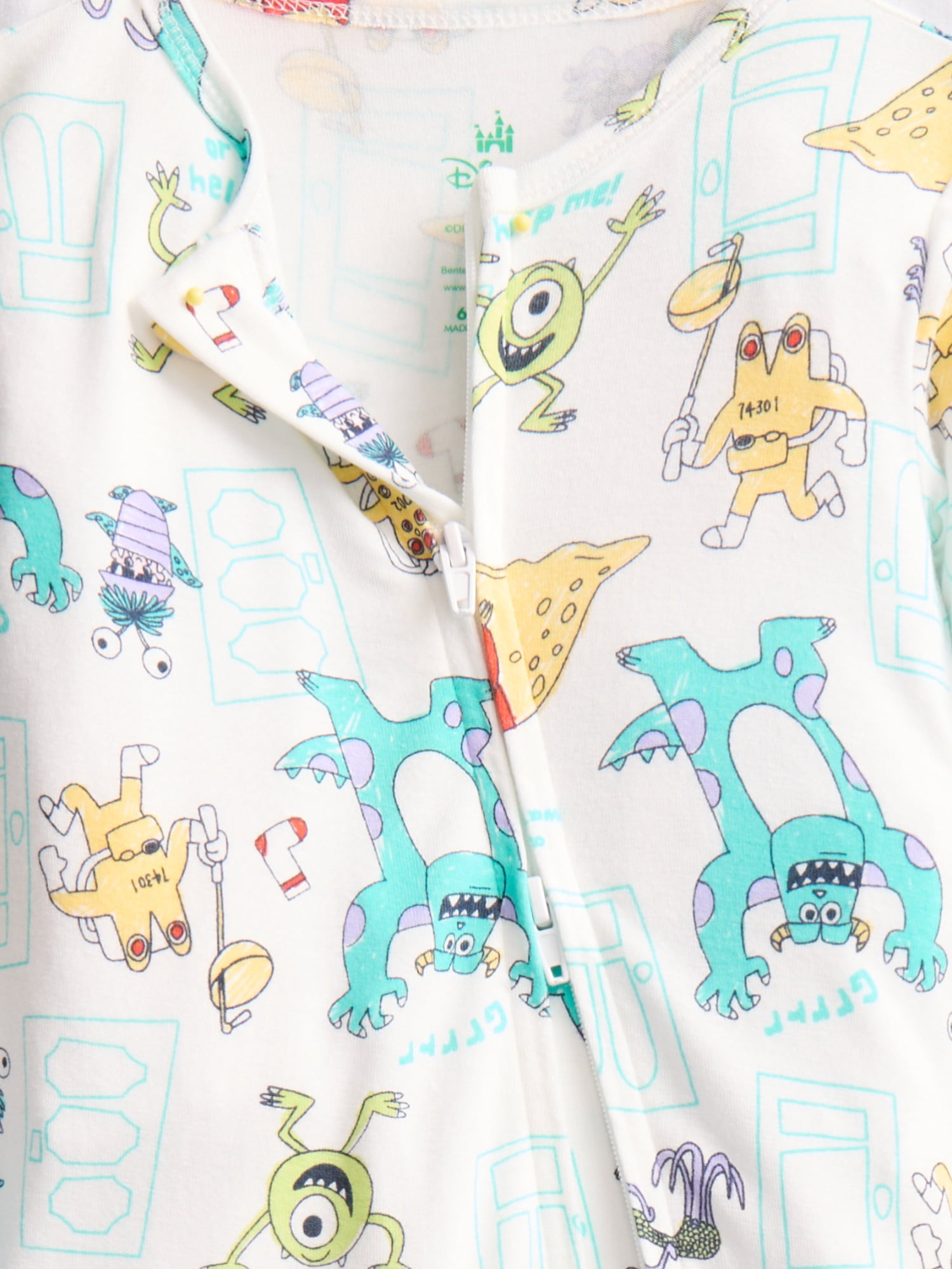 Disney Pixar Monsters Inc Baby Boys Sleep & Play Footed Pajamas, One Piece, Sizes NB-6/9M