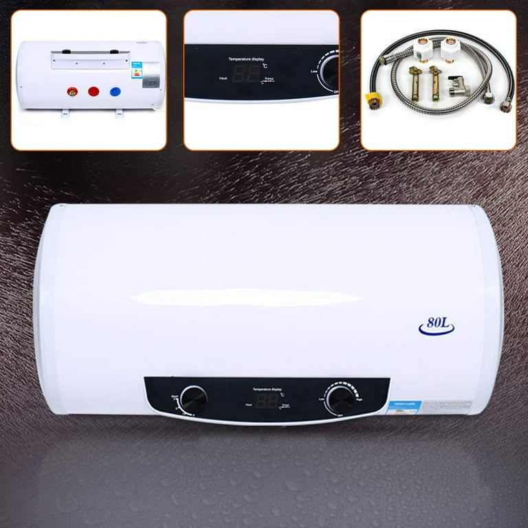 Electric Upper Outlet Hot Water Heater,110V 1500W 8L Compact Instant Hot  Water Boiler,Max 75℃,IPX4 Waterproof,Mini-Tank Hot Water Storage for Hotel