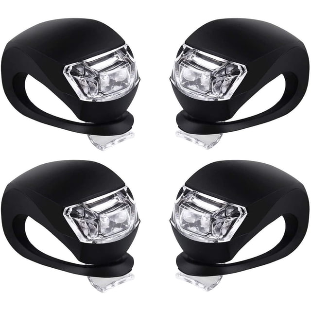 Bicycle Light Front and Rear Silicone LED Bike Light Set - Bike Headlight and Taillight,Waterproof & Safety Road,Mountain Bike Lights,4 Pack