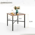 thumbnail image 6 of Sophia & William Patio Outdoor Bar Height Table 35.6" Square Metal Table with Umbrella Hole - Black, 6 of 6