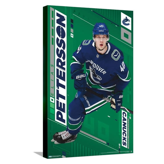 NHL Vancouver Canucks - Elias Pettersson 19 Canvas Wall Poster, 14.725" x 22.375"