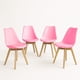 thumbnail image 5 of Set Comedor Oslo Mundo In Melamina 120 Negro 4 sillas Frankfurt Rosa Minimalista, 5 of 8