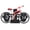 Red, variant on Vintage Bicycle Flip Clock Battery Operated Mechanical Bike Shaped Desk Clock Retro Flip Down Timepiece for Home Office Living Room Decor Red 8.0 inches / 20.3 cm