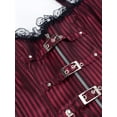 thumbnail image 6 of SAYFUT Fashion Women's Striped Gothic Overbust Corset Busiter Waist Training Shapewear With G-string Black/Red Plus Size S-2XL, 6 of 7