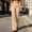 Beige, variant on Fengqque Women Sheer Lace Flare Pants High Elastic Waist Built In Stretch Lining Slim Full Length See Through Layered Trousers White XL